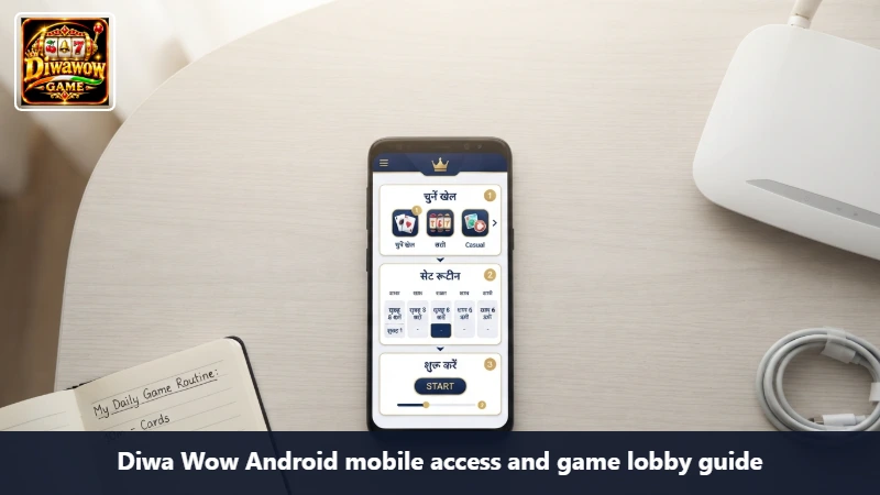Diwa Wow Android mobile access and game lobby guide